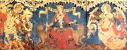 JACOBELLO DEL FIORE Justice between the Archangels Michael and Gabriel sf oil painting